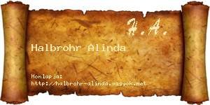 Halbrohr Alinda névjegykártya